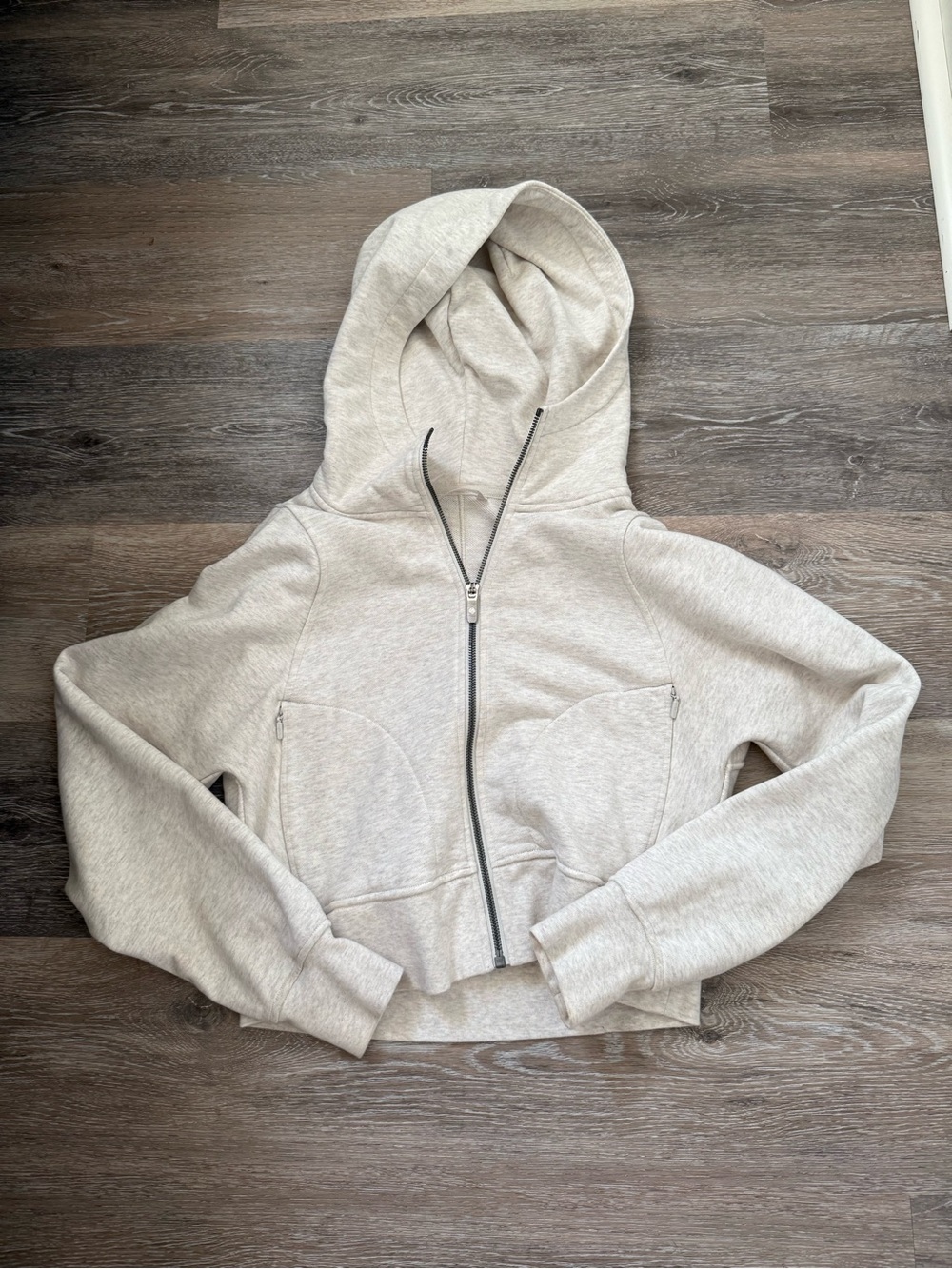 lululemon athletica Light Heather Cream Full-Zip Hoodie